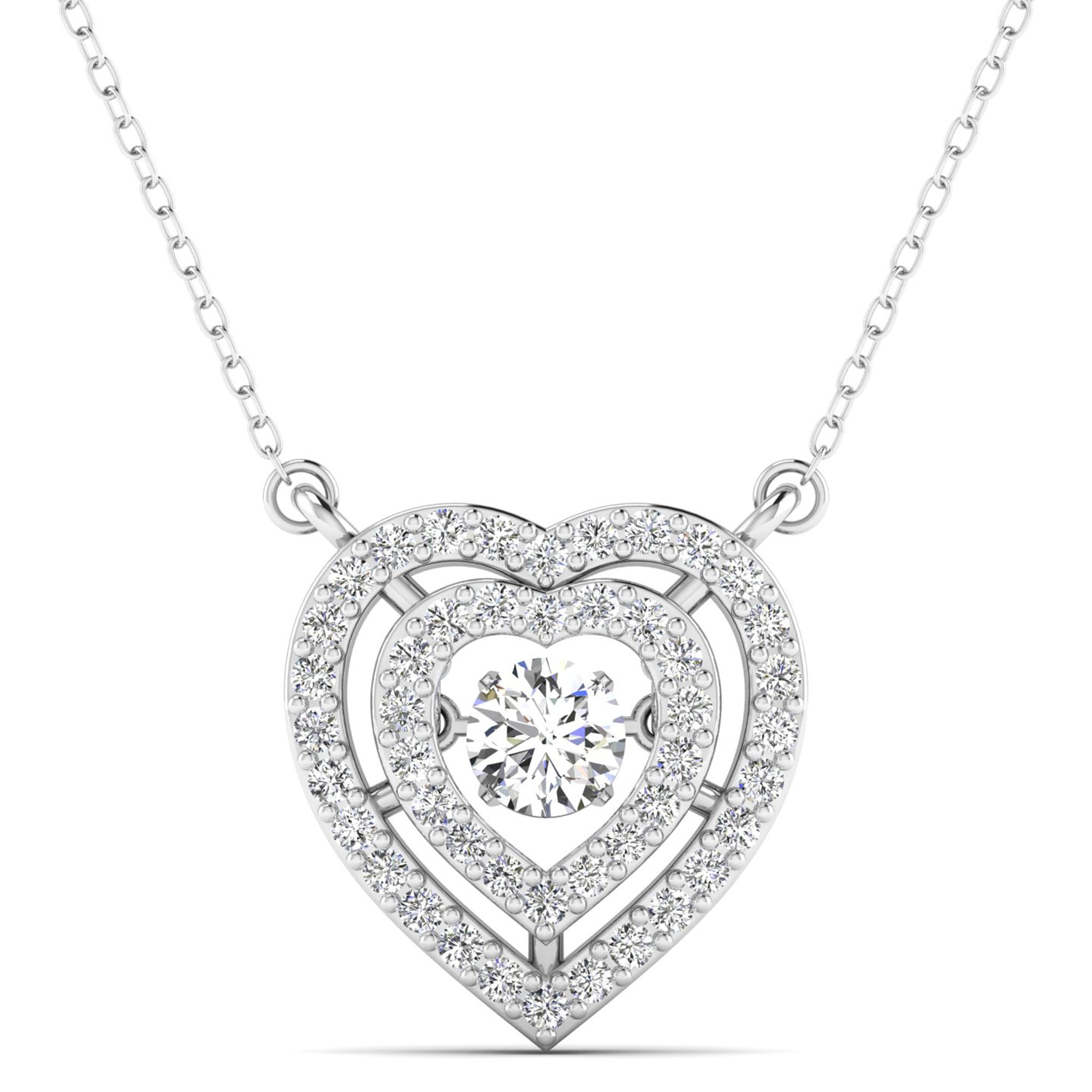 Heart Dancing Diamond Necklace