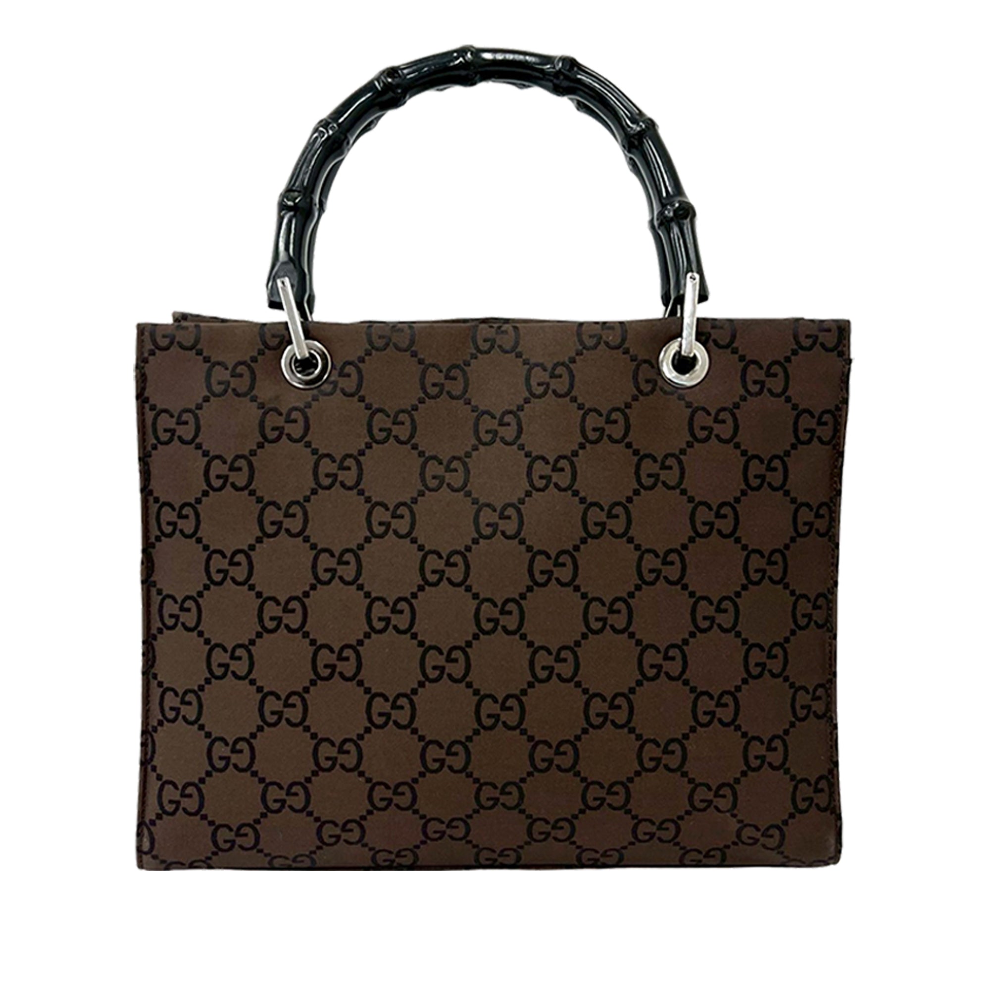 GG Nylon Bamboo Satchel
