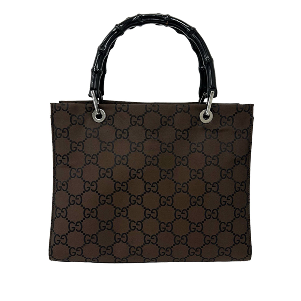 GG Nylon Bamboo Satchel