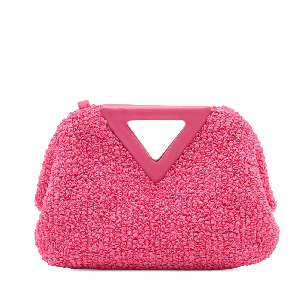 Small Boucle Curly Raffia The Point Triangle Satchel