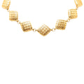 CC Gold Plated Quilted Diamond Necklace