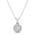 Lab Diamond Halo Pendant