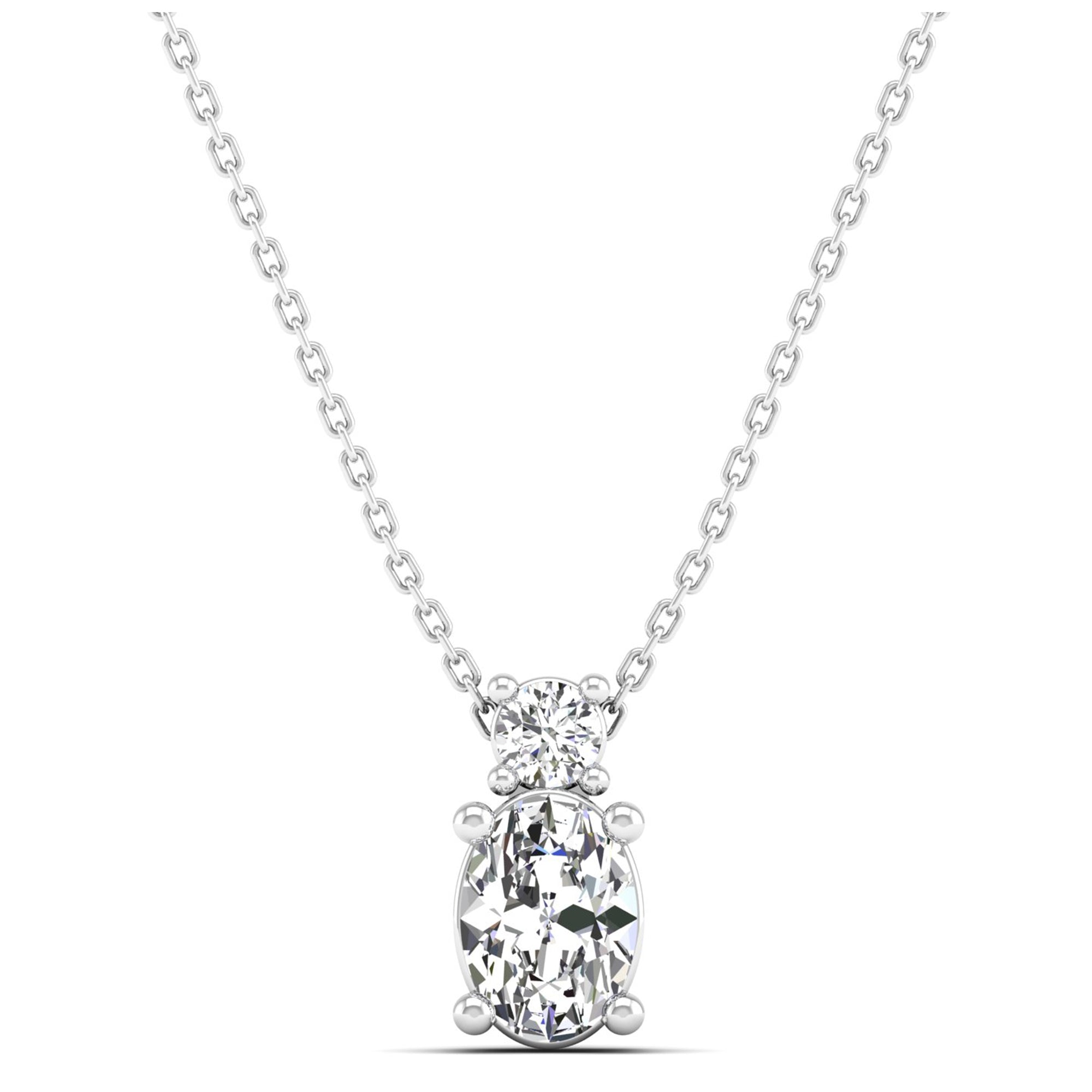 Toi et Moi Oval Lab Diamond Pendant