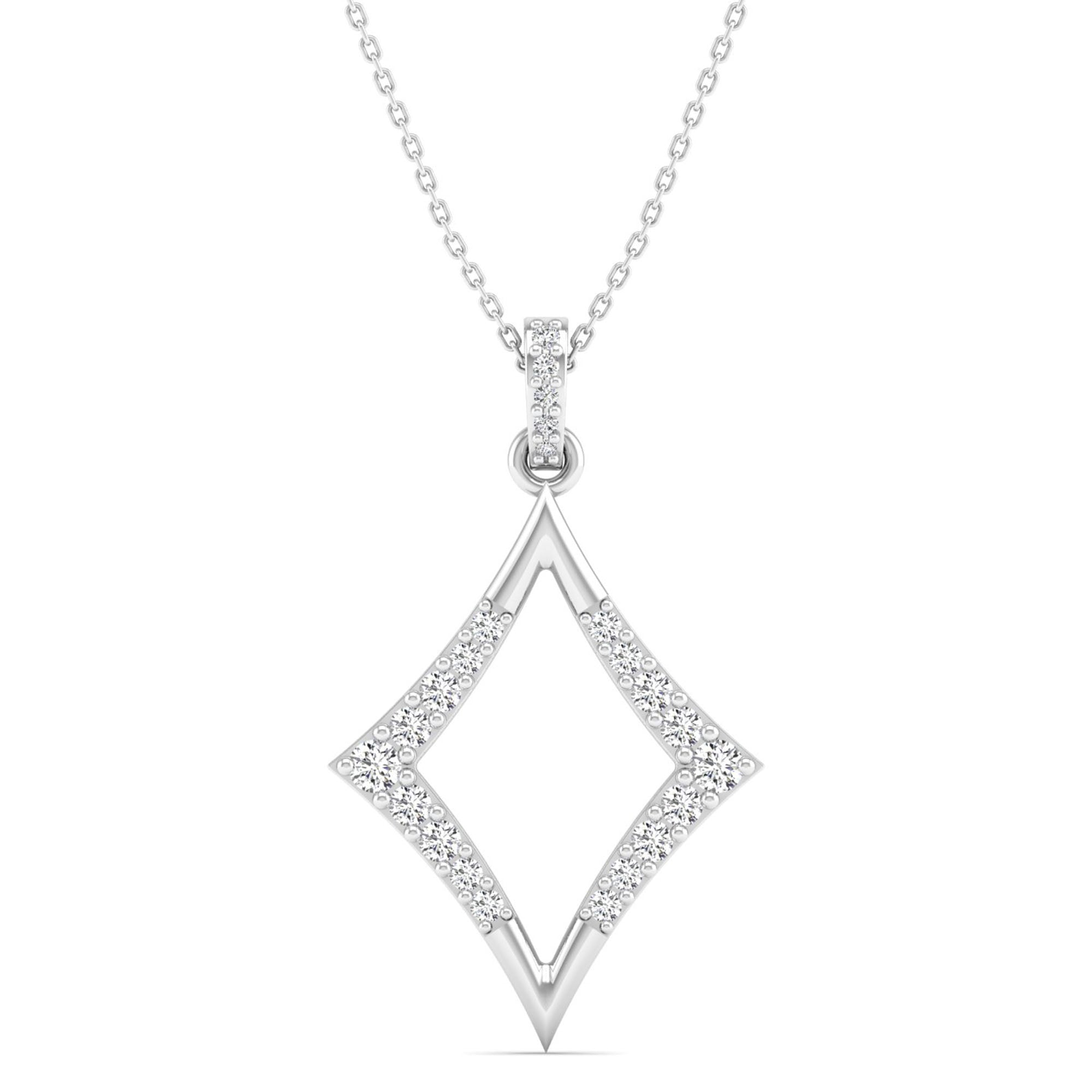 Kite-Shaped Drop Diamond Pendant
