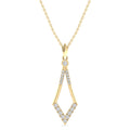 Kite-Shaped Bezel Diamond Pendant