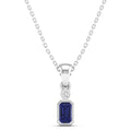 Bezel Tanzanite and Diamond Petite Pendant