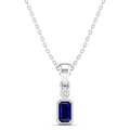 Bezel Sapphire and Diamond Petite Pendant