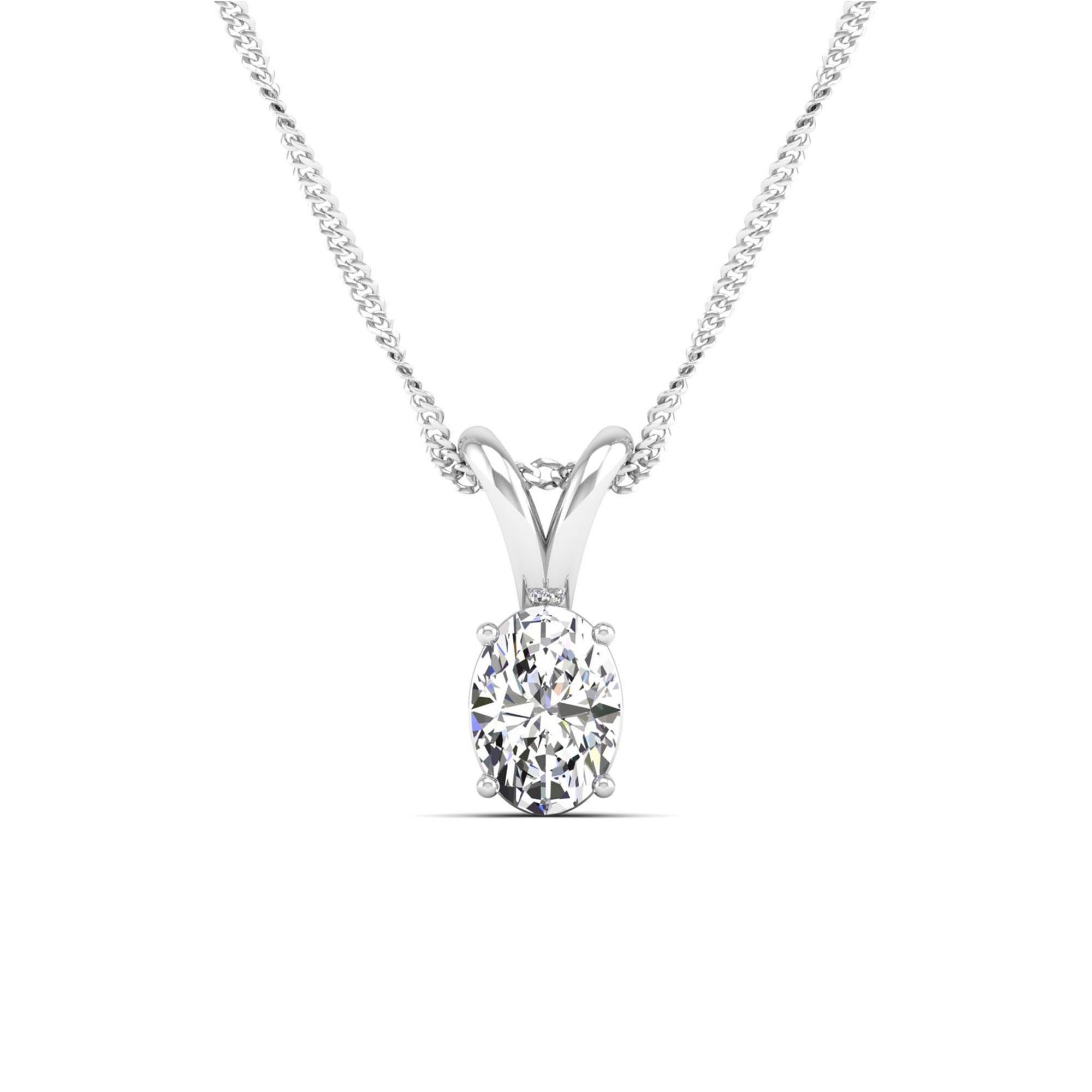 Oval Lab Grown Diamond Pendant