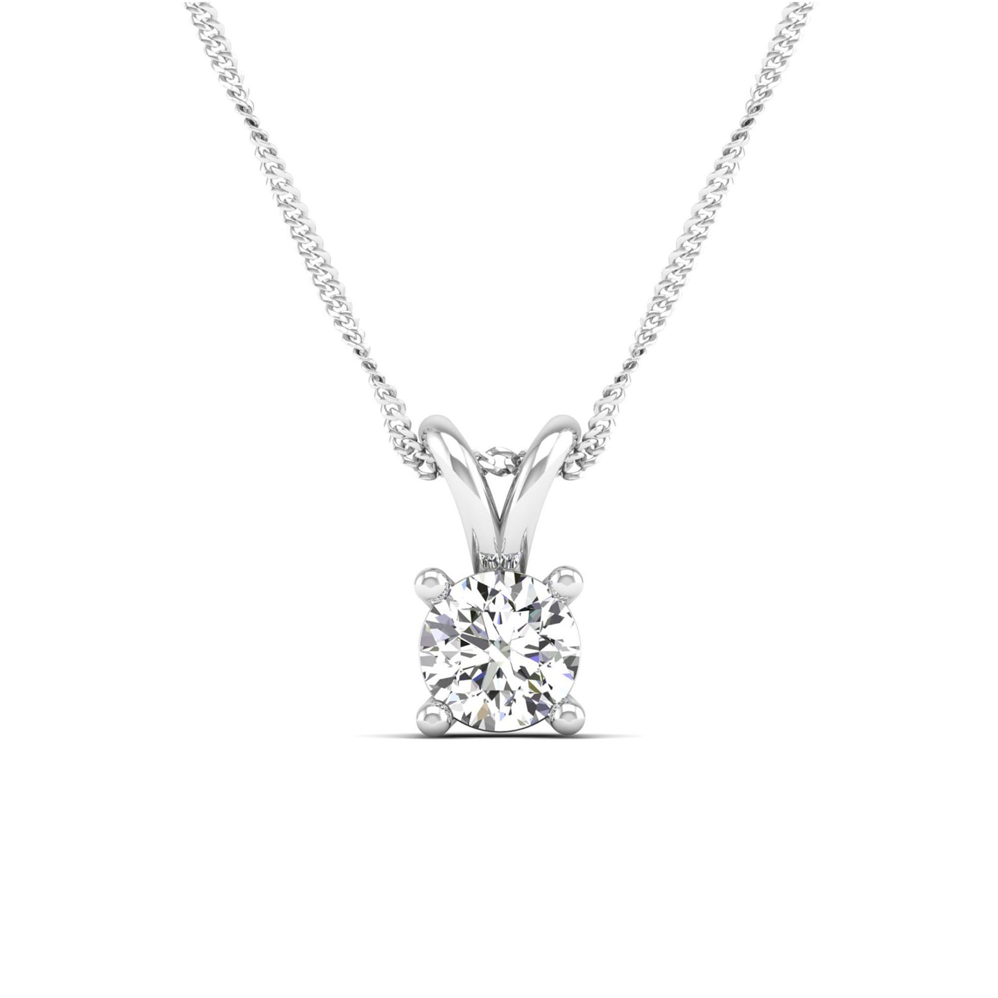 Round Lab Grown Diamond Pendant