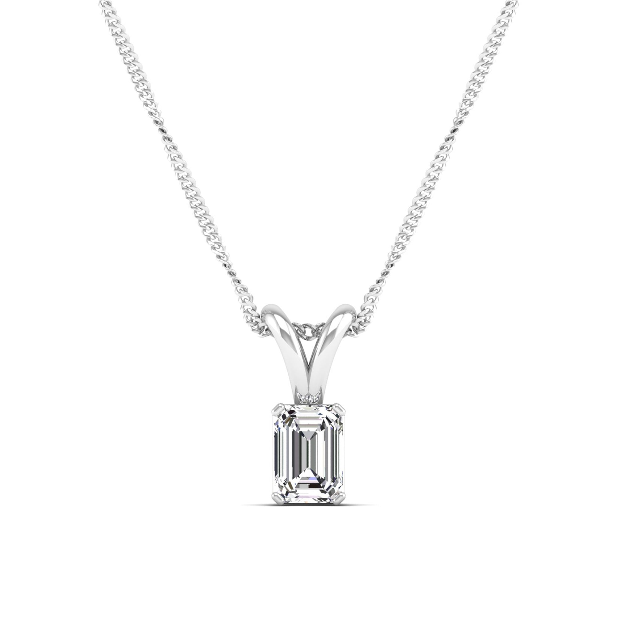 Emerald Lab Grown Diamond Pendant
