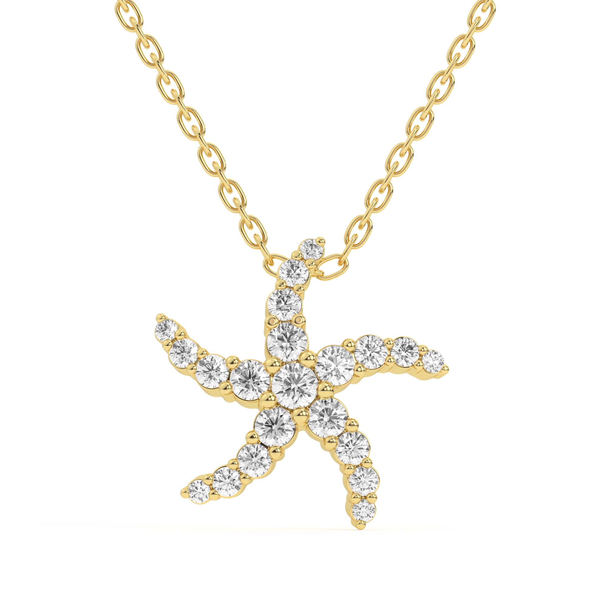 Starfish Diamond Pendant