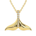 Pavé Whale Tail Diamond Pendant