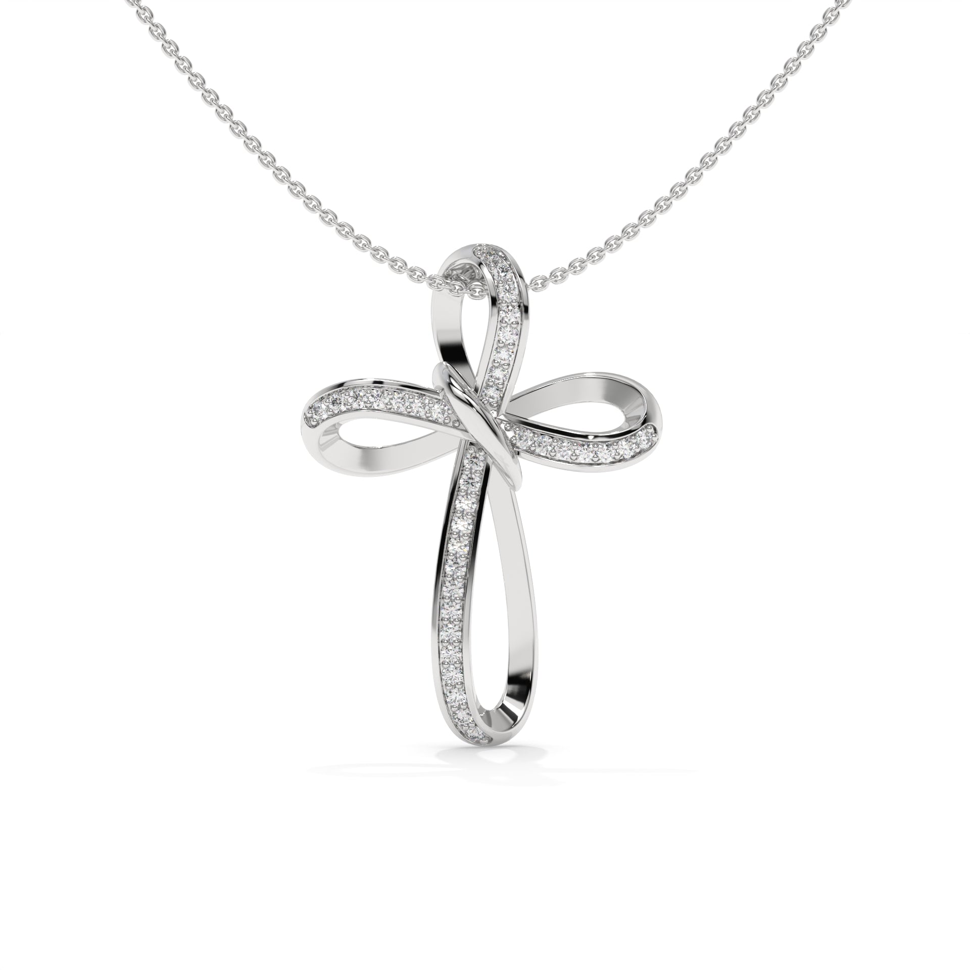 Infinity Cross Lab Diamond Pendant
