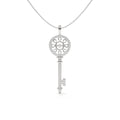 Lab Diamond Dancing Key Pendant