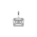 Emerald Cut East-West Lab Diamond Charm