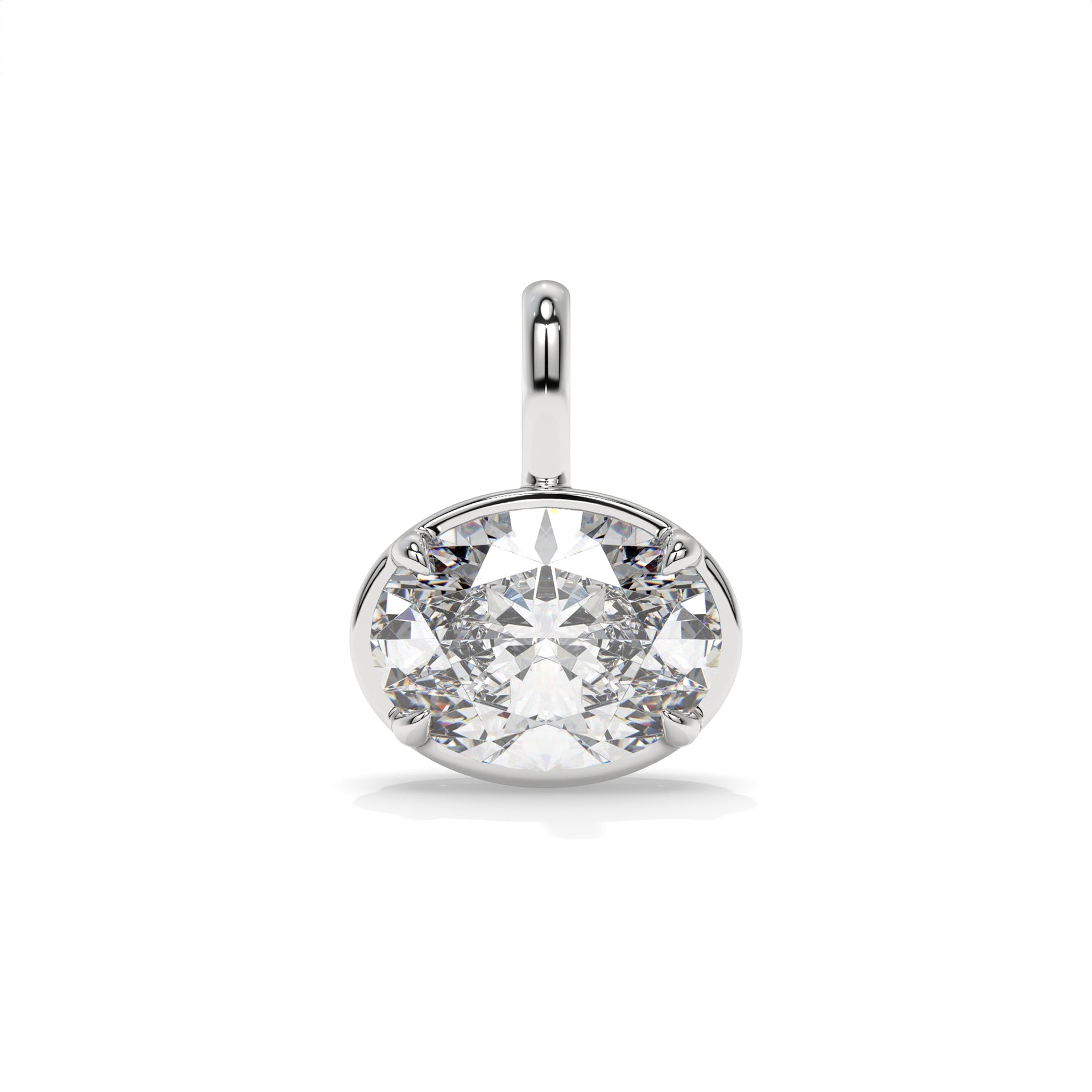 Oval East-West Lab Diamond Charm