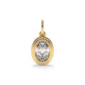 Step-Bezel Oval Lab Diamond Charm