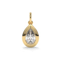 Step-Bezel Pear Lab Diamond Charm