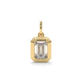 Step-Bezel Emerald Cut Lab Diamond Charm