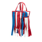 XS Lambskin Fringe Bazar Shopper Satchel