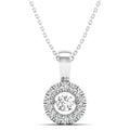 Halo Solitaire Dancing Diamond Pendant