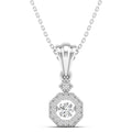 Hexagon Dancing Diamond Pendant