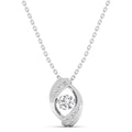 Open Marquise Solitiare Dancing Diamond Pendant