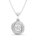 Ocean Whirl Dancing Diamond Pendant