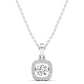 Cushion Halo Dancing Diamond Pendant