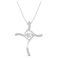 Elegant Cross Dancing Diamond Pendant