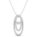 Double Oval Dancing Diamond Pendant