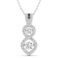 Twinkling Double Infinity Dancing Diamond Pendant