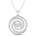 Geneve Swirl Dancing Diamond Pendant