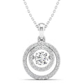 Erica Circle Halo Dancing Diamond Pendant
