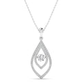 Lisa Tear Drop Dancing Diamond Pendant