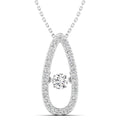 Oblong Dancing Diamond Pendant