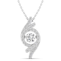 Double Cyclone Dancing Diamond Pendant