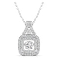 Accent Square Infinity Dancing Diamond Pendant