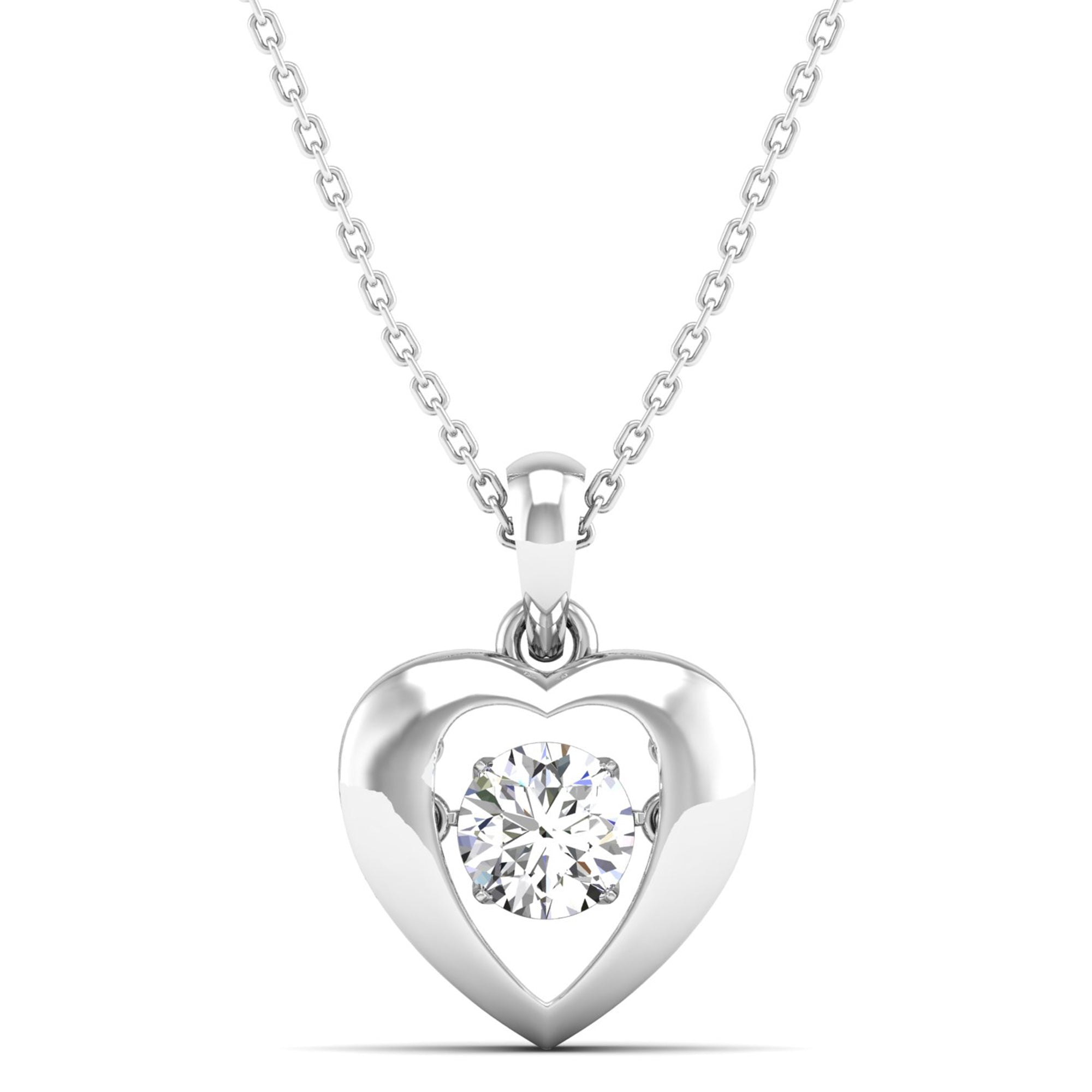 Heart Dancing Diamond Pendant
