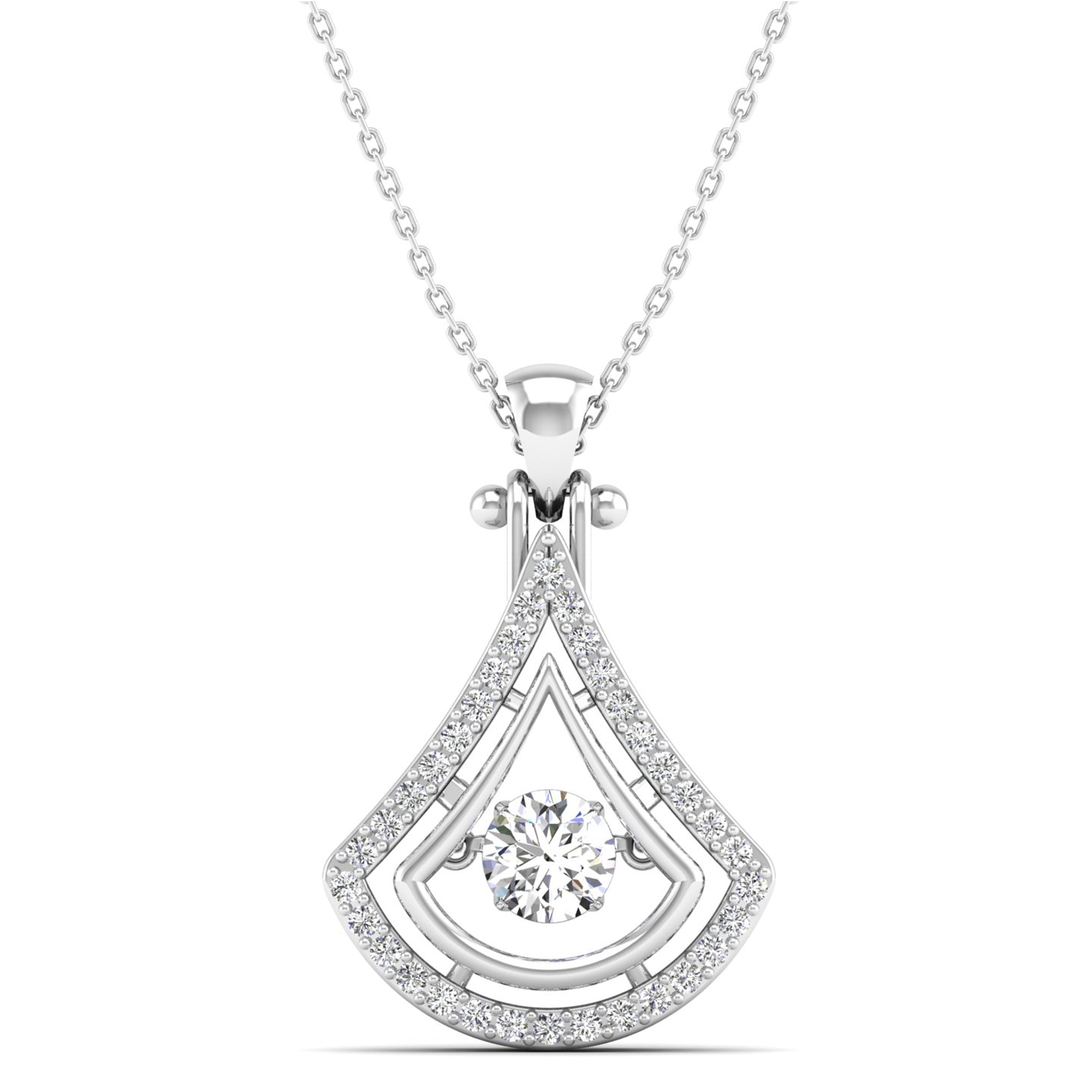 Nested Kite Dancing Diamond Pendant
