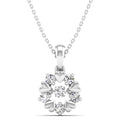 Diamond & Heart Halo Dancing Pendant