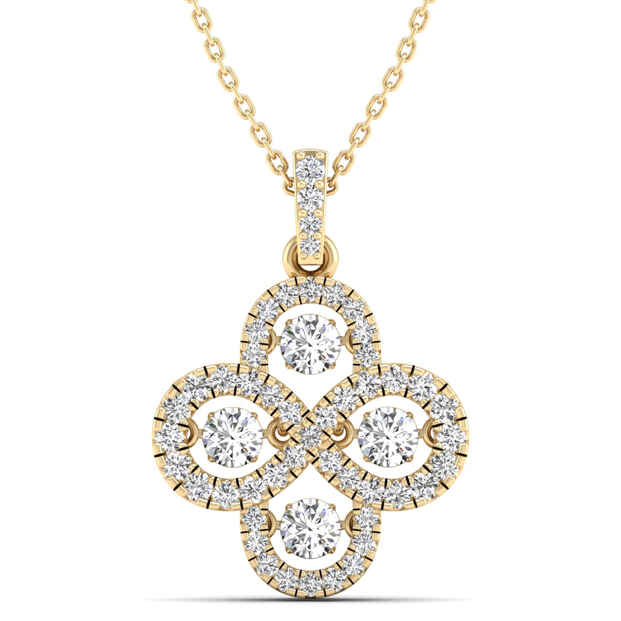 Clover Dancing Diamond Pendant