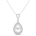 Pear Teardrop Dancing Diamond Pendant