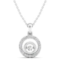 Nested Halo Dancing Diamond Pendant