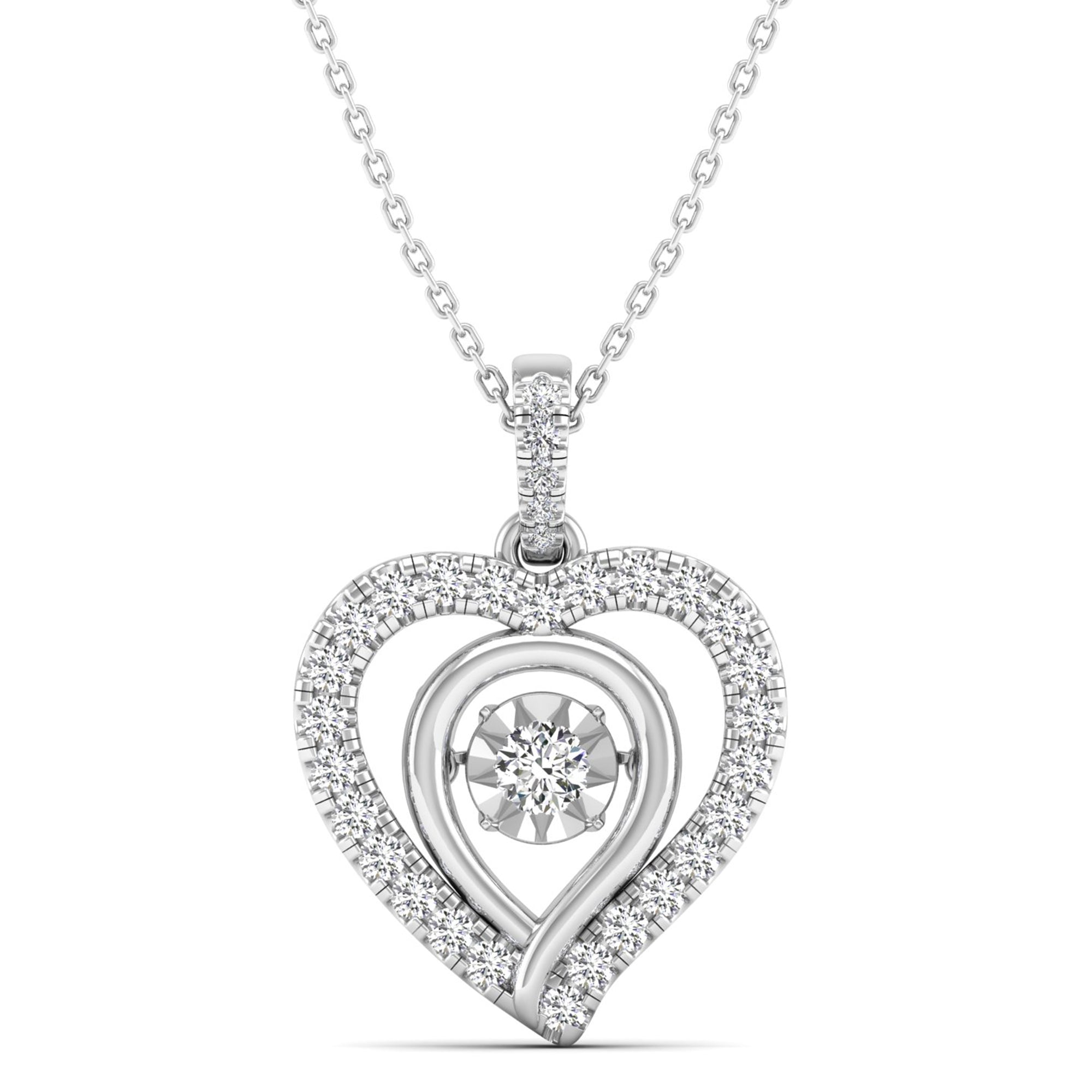 Heart Miracle Dancing Diamond Pendant
