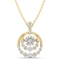 Nested Moon Cluster Dancing Diamond Pendant