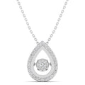 Pear Shaped Cluster Dancing Diamond Pendant