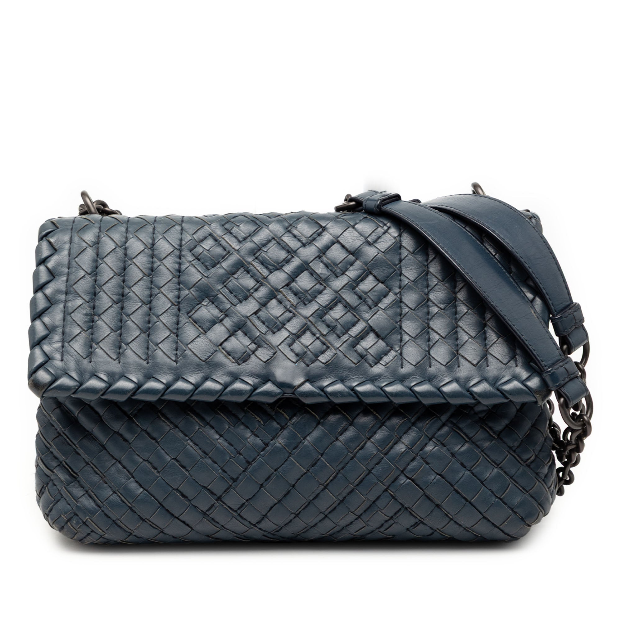 Small Nappa Intrecciato Boutis Olimpia Shoulder Bag