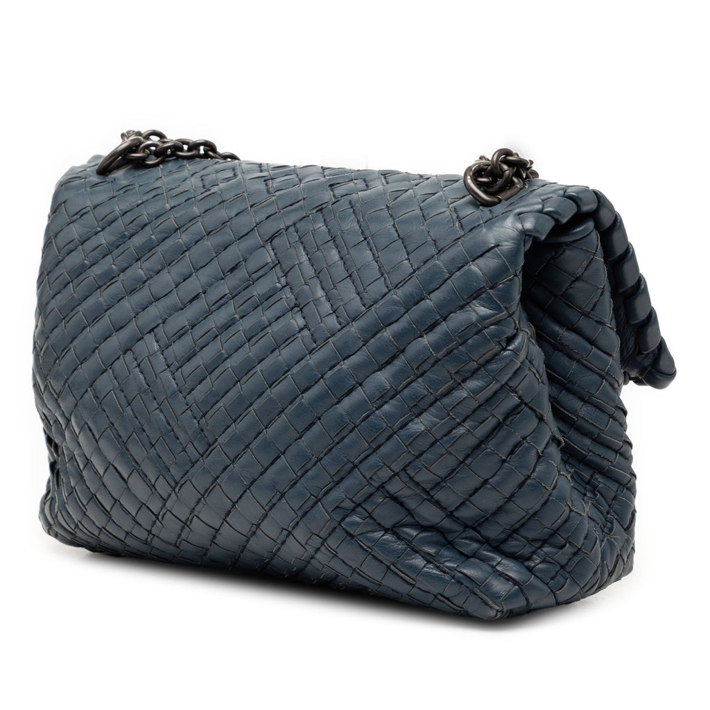 Small Nappa Intrecciato Boutis Olimpia Shoulder Bag