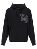 Y-3 Logo-Embroidered Hoodie — Black